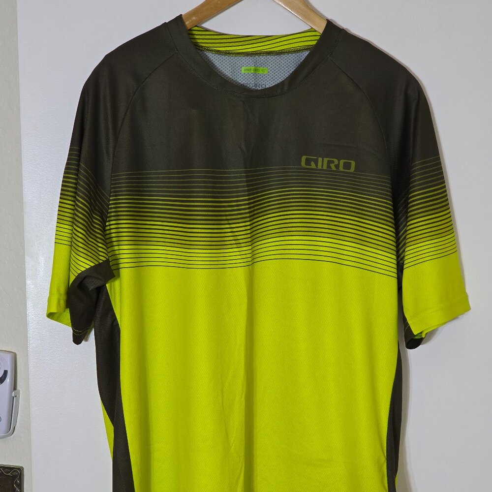 Giro men's mountain bike jersey shirt bright neon yellow brown SS L NWOT new